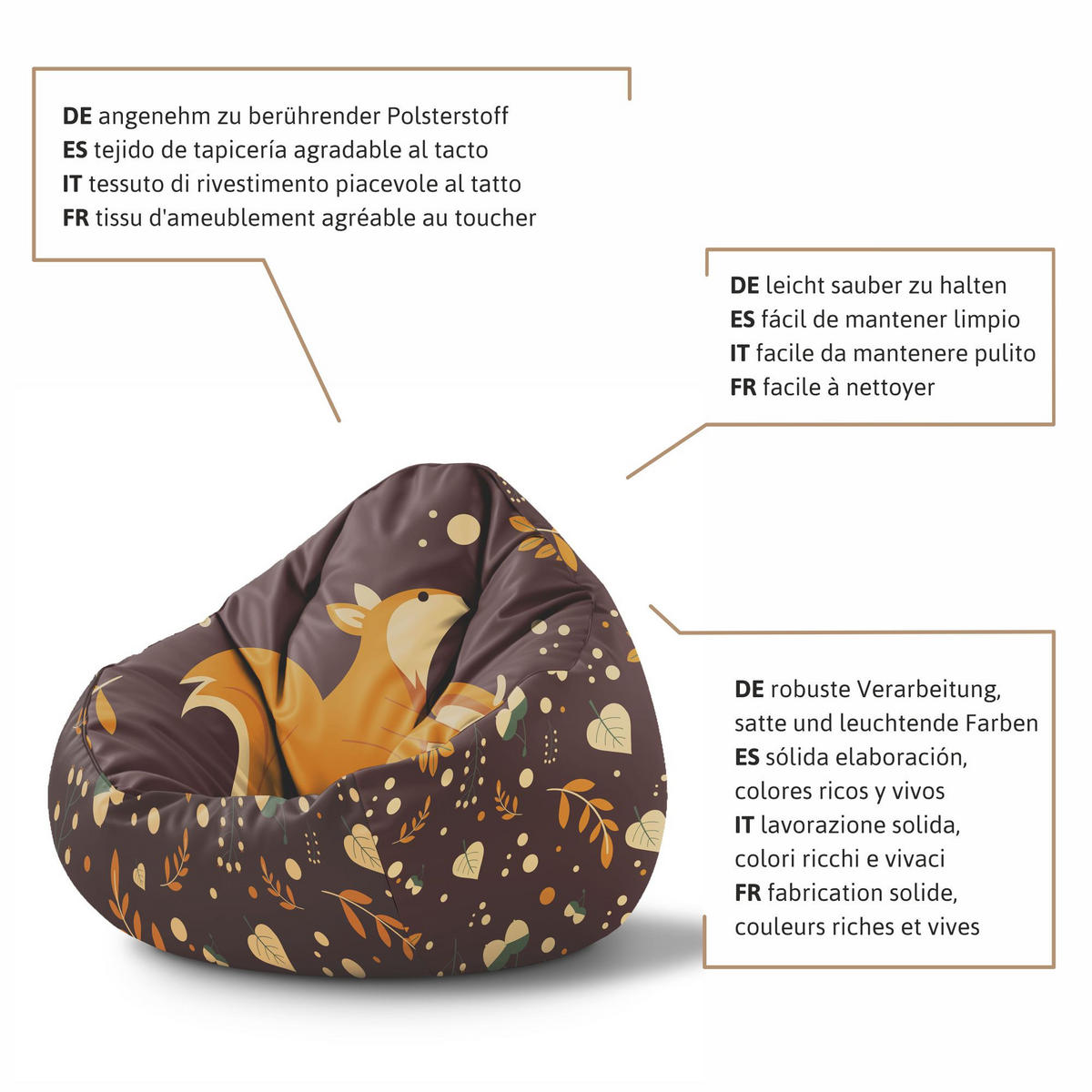 SITZSACK PARADISE für Kinder Space Adventure S - Dunkelblau, Textil (70/70/70cm) - Dreamroots