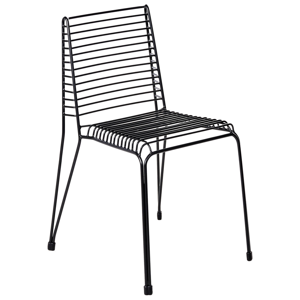 GARTENSTUHL 2er-Set Metall Schwarz Chieve - Schwarz, Metall (49/80/57cm) - Beliani