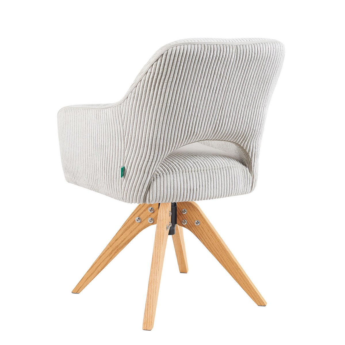 DREHSTUHL Mika-Lena - Honigeiche/Hellgrau, Eichenholz/Holz (60/87/65cm) - DUBI Möbel