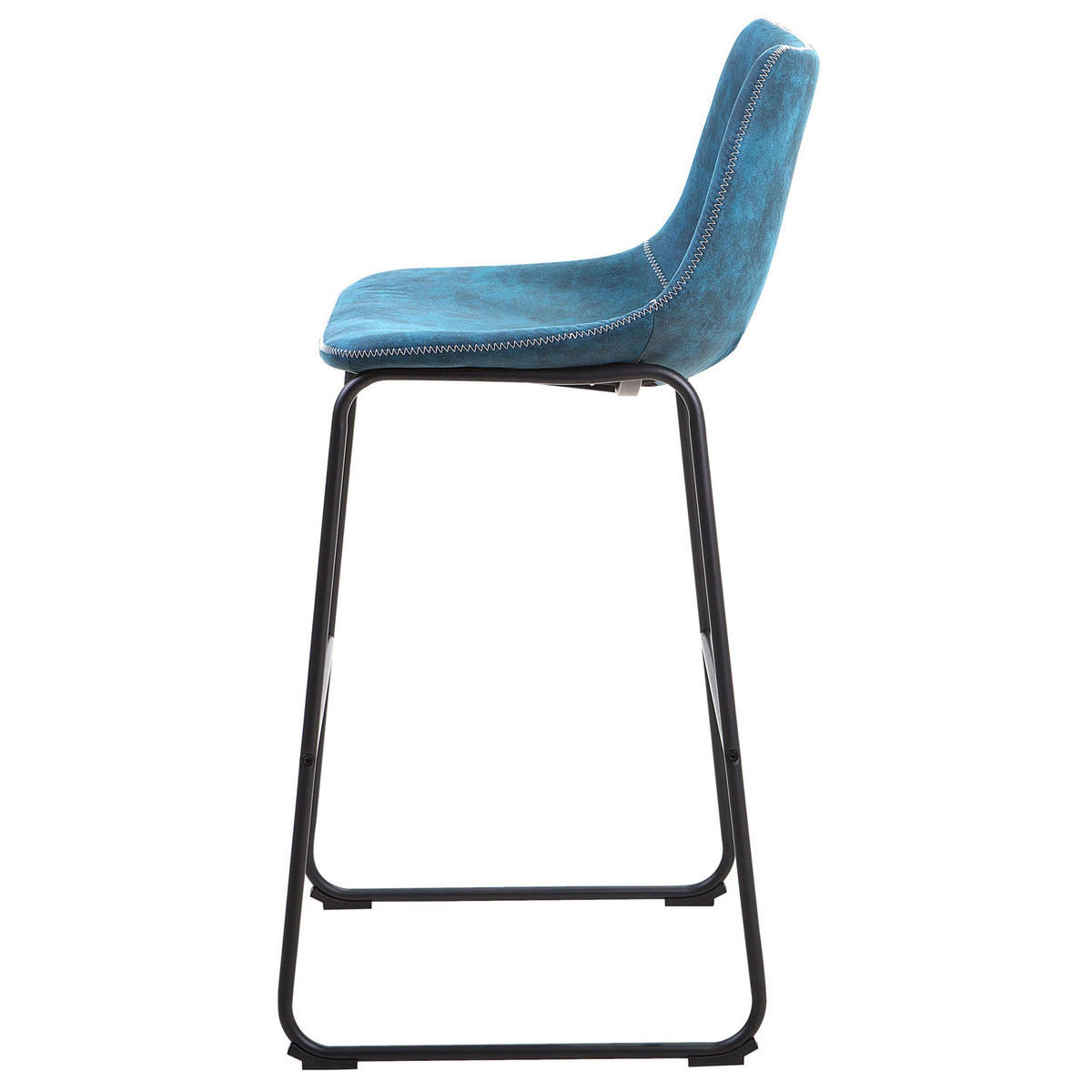 BARSTUHL 2er-Set Polsterbezug Blau Franks - Blau, Textil/Metall (46/99/46cm) - Beliani