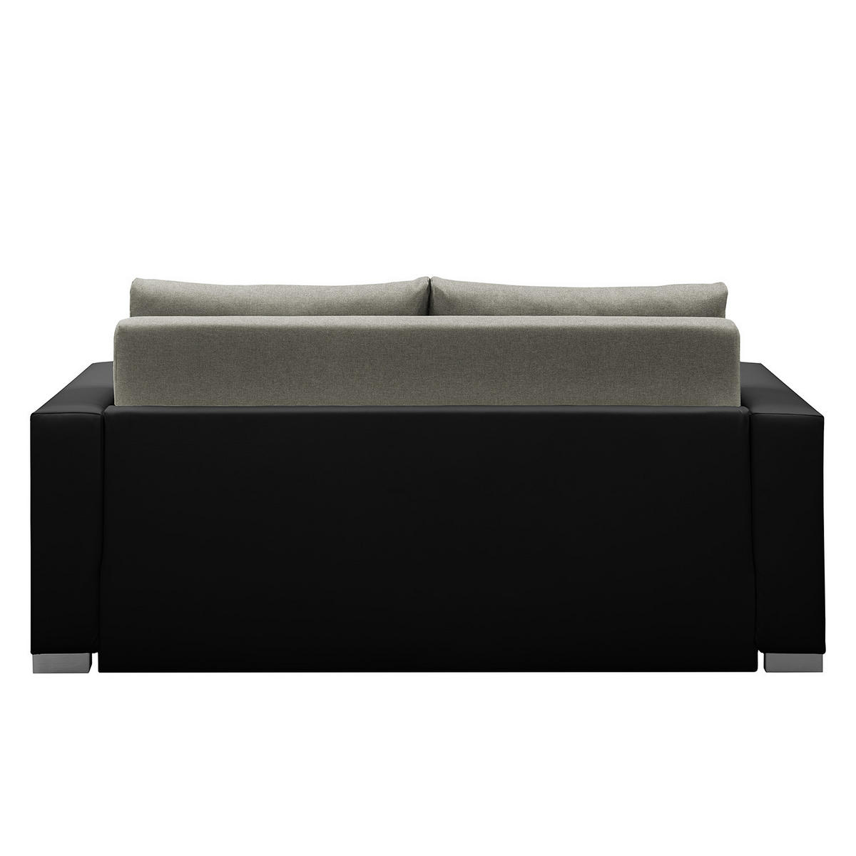SCHLAFSOFA - Silberfarben/Schwarz, Kunststoff/Textil (173/90/90cm) - home24