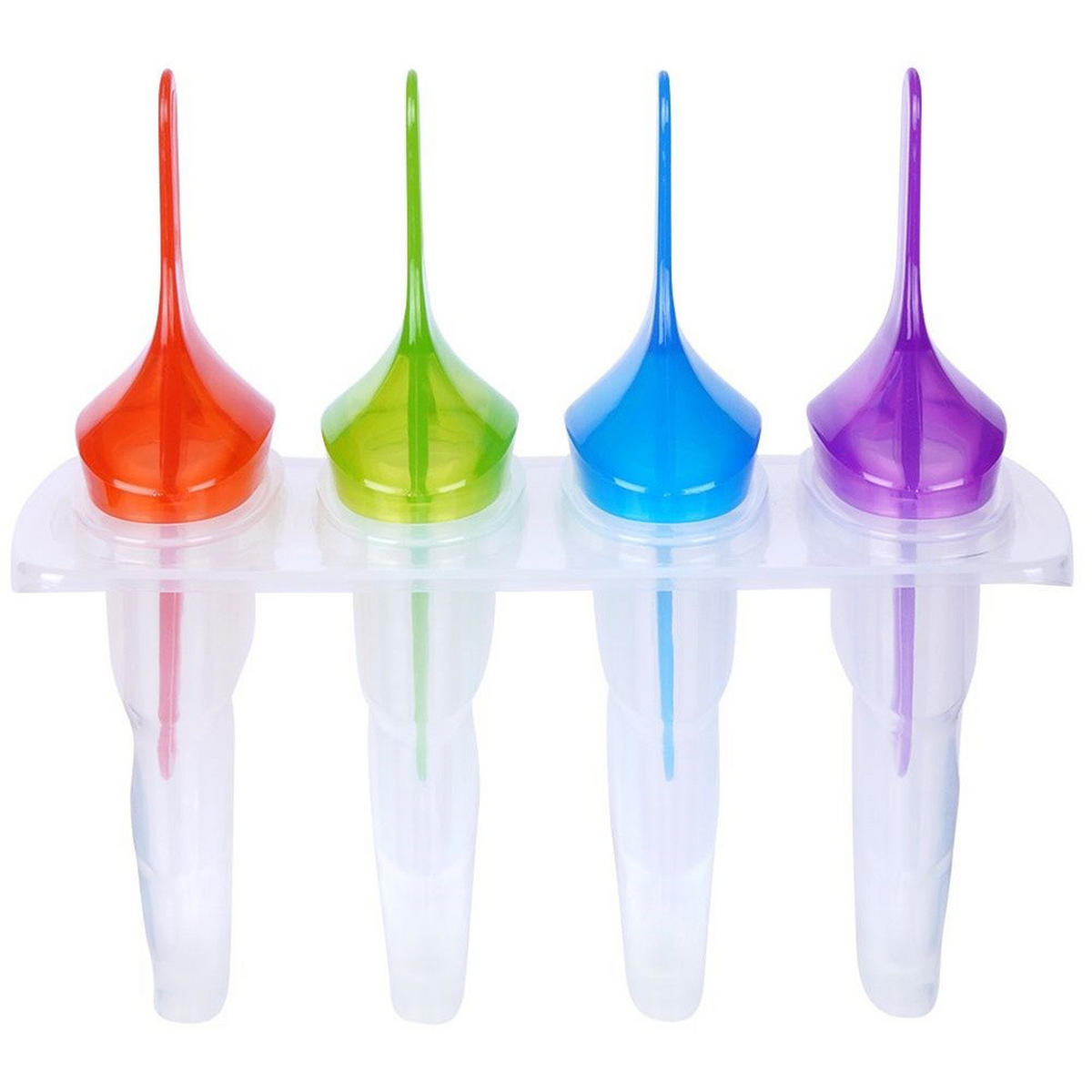 EISCREMEFORM 4 Stück transparent - Multicolor, Kunststoff (21/19/11cm) - Excellent Houseware