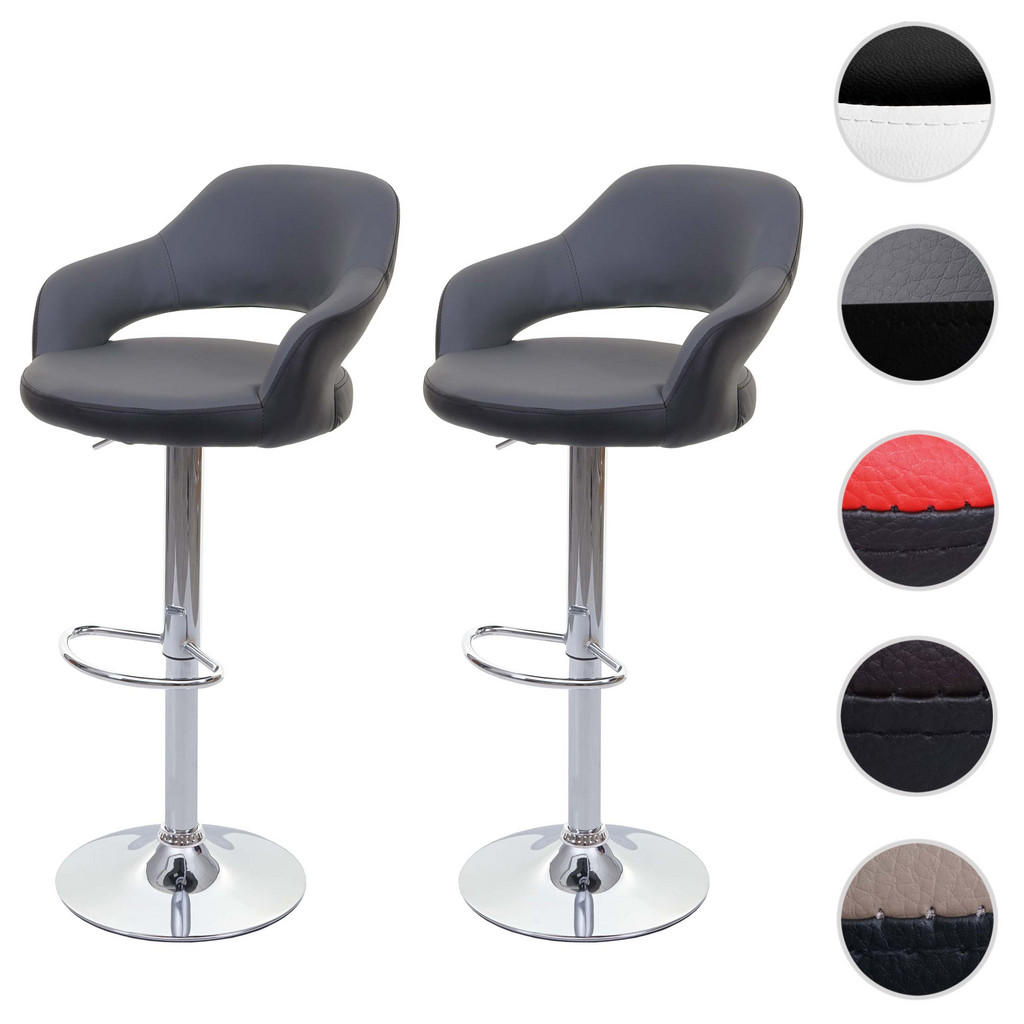 Thumbnail - MCW Barhocker, Grau, Schwarz, Textil, 51x105x55 cm, Esszimmer, Barmöbel, Barhocker