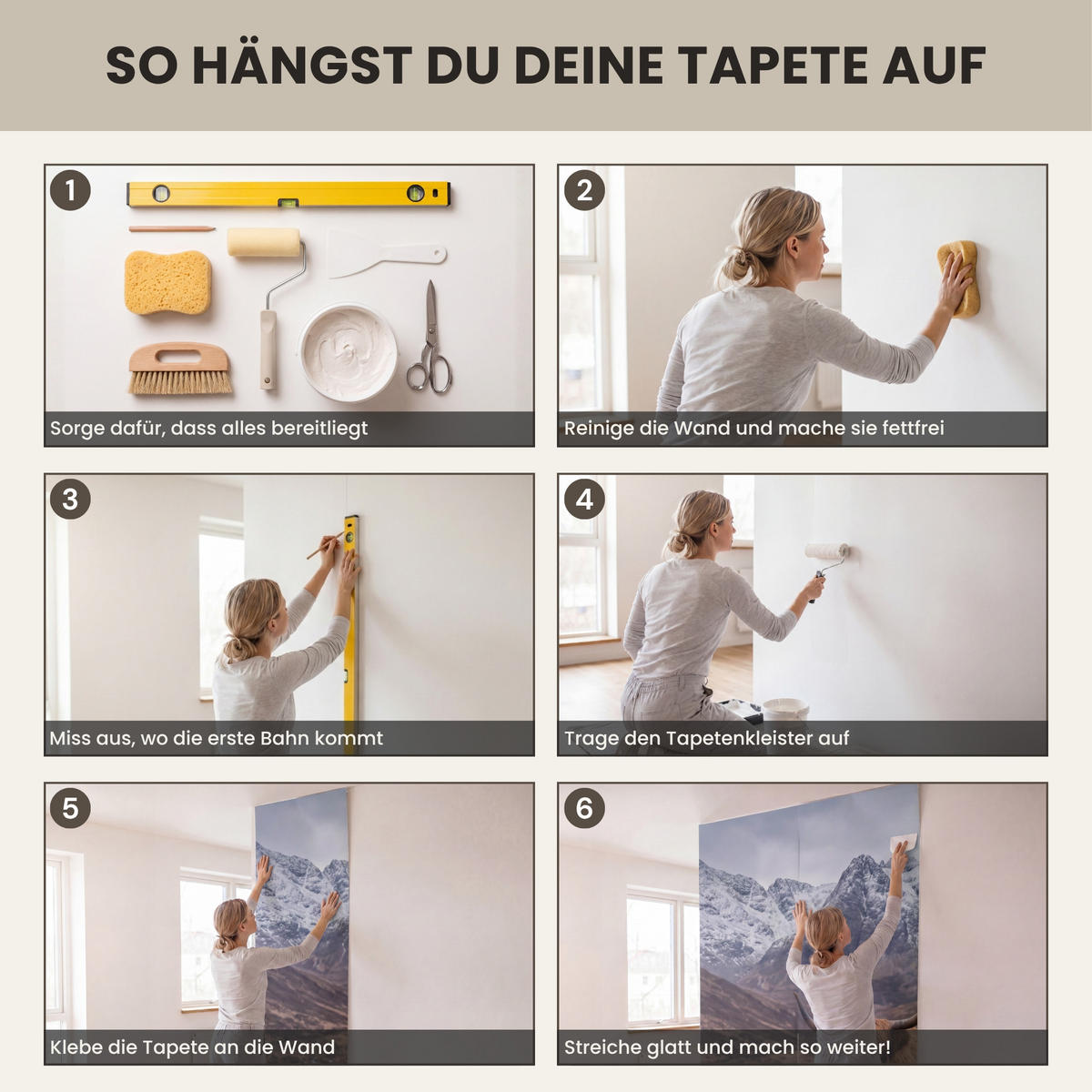TAPETE - Schottischer Hochländer - Braun - Wasser - 160x220 cm - Braun, Papier (160/220cm) - OnlyWow