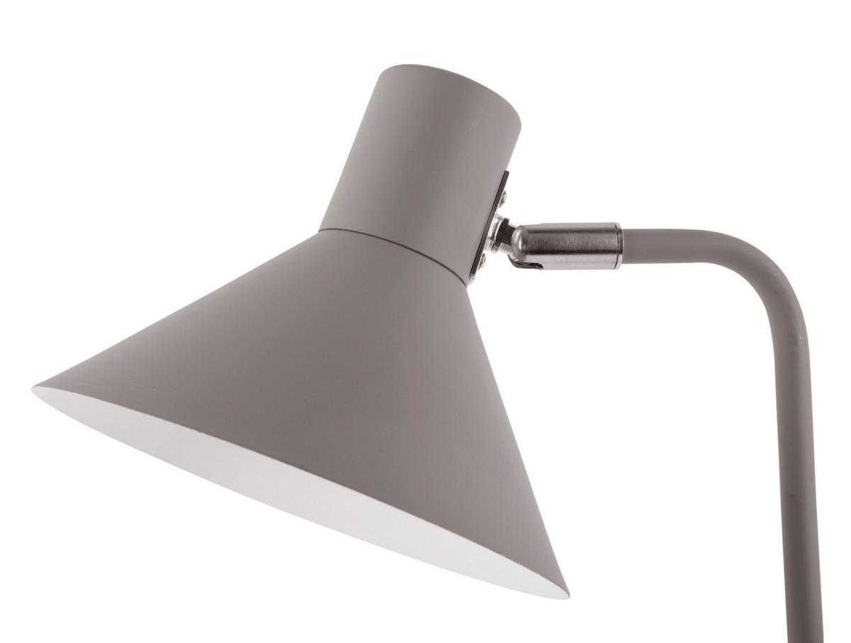TISCHLAMPE Office Curved 21/18/50 cm - Grau, Metall (21/18/50cm) - Leitmotiv