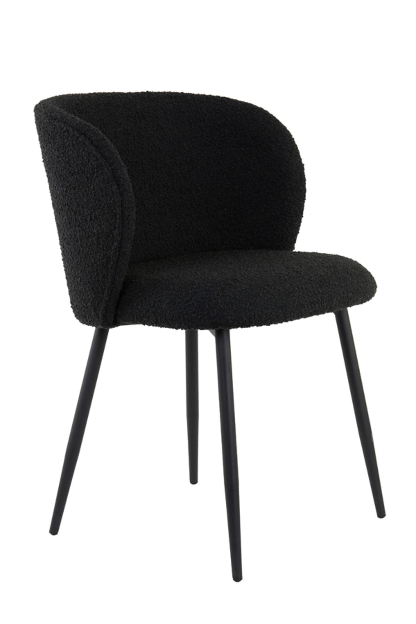 ESSZIMMERSTUHL Elyna Schwarz 56/55/79 cm - Schwarz, Textil (55/79/56cm) - Light & Living