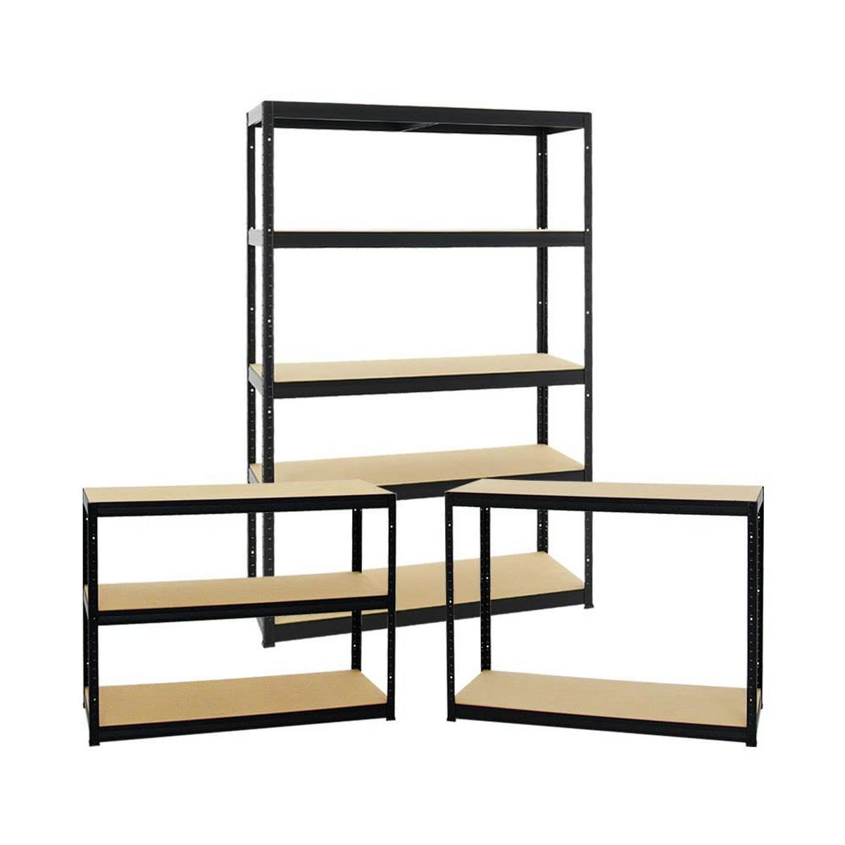 SCHWERLASTREGAL Big Elephant S 2er-Set mit 2x 180x120x45 cm Fachlast 250 kg Schwarz - Schwarz, Metall (240/180/45cm) - PROREGAL
