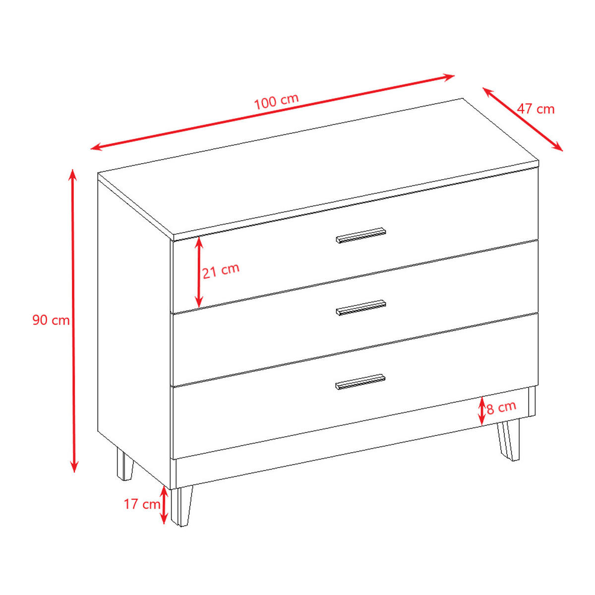 WICKELKOMMODE Kubi Grau - Grau, Holzwerkstoff (100/47/90cm) - Petits-meubles