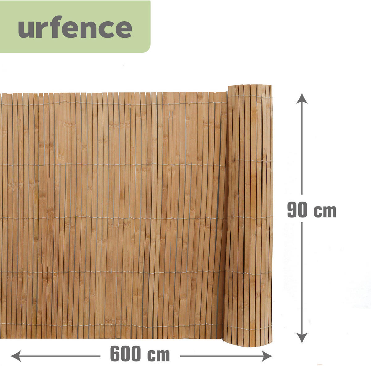 SICHTSCHUTZZAUN Balkon 90/600 cm Bambus - Braun, Holz (1/90cm) - urfence