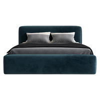 POLSTERBETT LUMO-OM 90 x 200 in Blau - Blau, Textil (90/200cm) - A&J MöbelLand