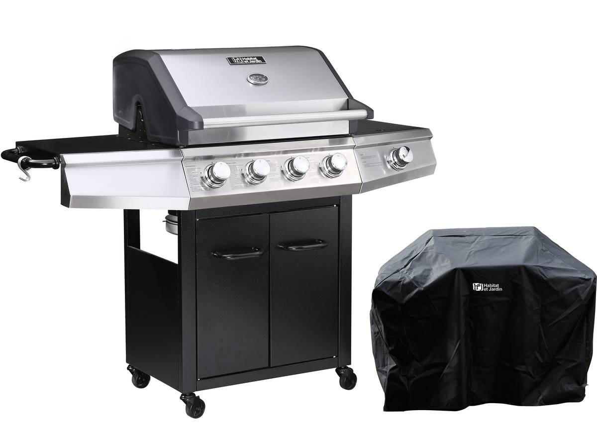 GASGRILL bingo 5 Schwarz - Grau, Metall (57/115/143cm) - Habitat Garten