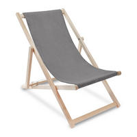 HOLZLIEGESTUHL klappbar Buchenholz Cord-Gewebe Frost Grey M - Grau, Holz/Textil (54/85/92cm) - Dreamroots