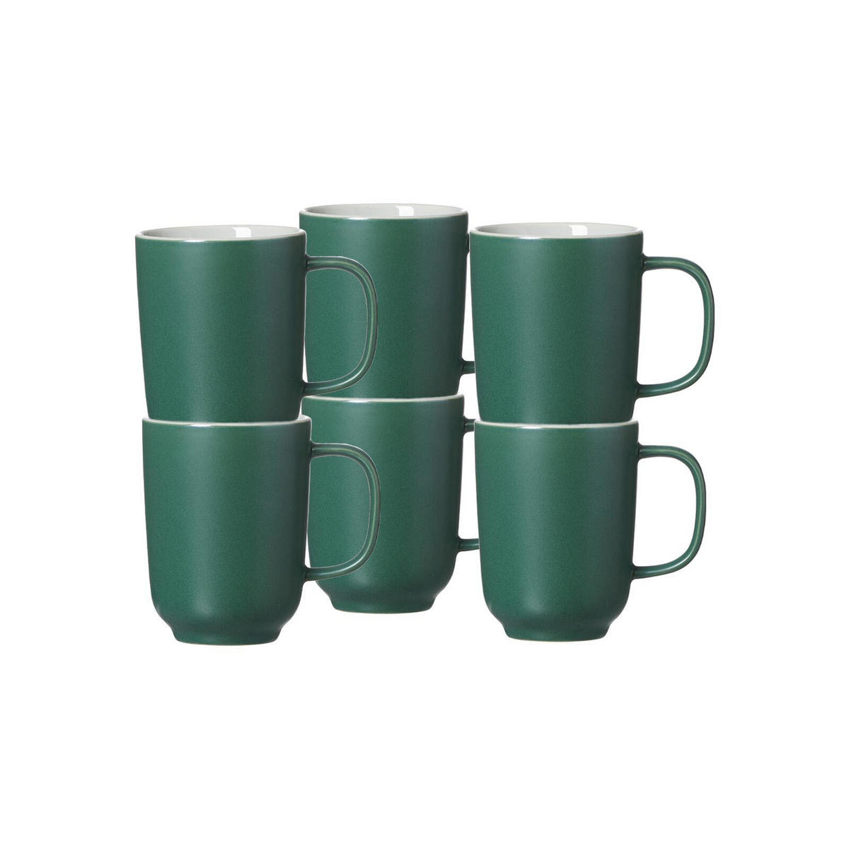 KAFFEEBECHER Jasper grün 285 ml 6er Set - Grün, Keramik (0.285L) - Ritzenhoff Breker
