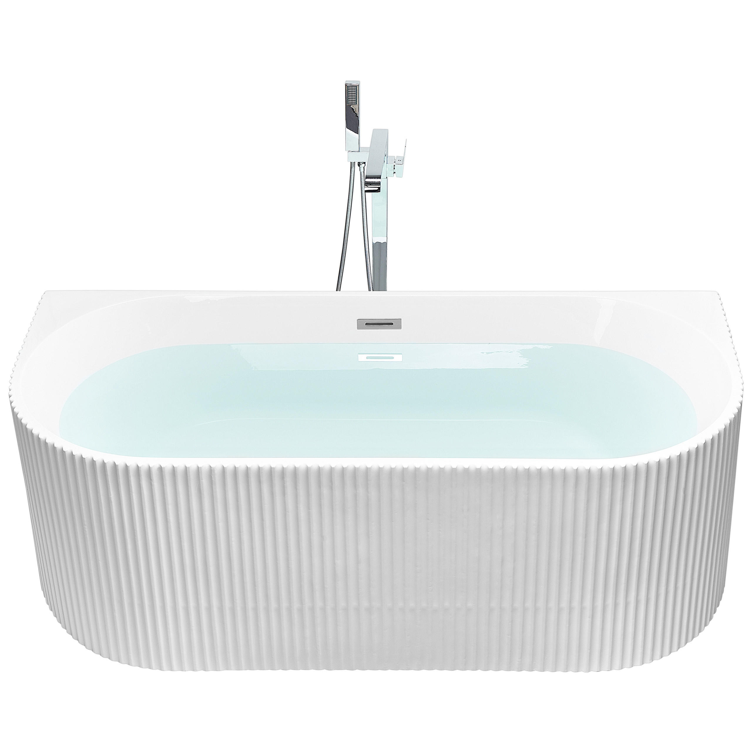 BADEWANNE 73x167x59 cm weiß Gocta - Weiß, Kunststoff (73/59/167cm) - Beliani
