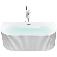 BADEWANNE 73x167x59 cm weiß Gocta - Weiß, Kunststoff (73/59/167cm) - Beliani