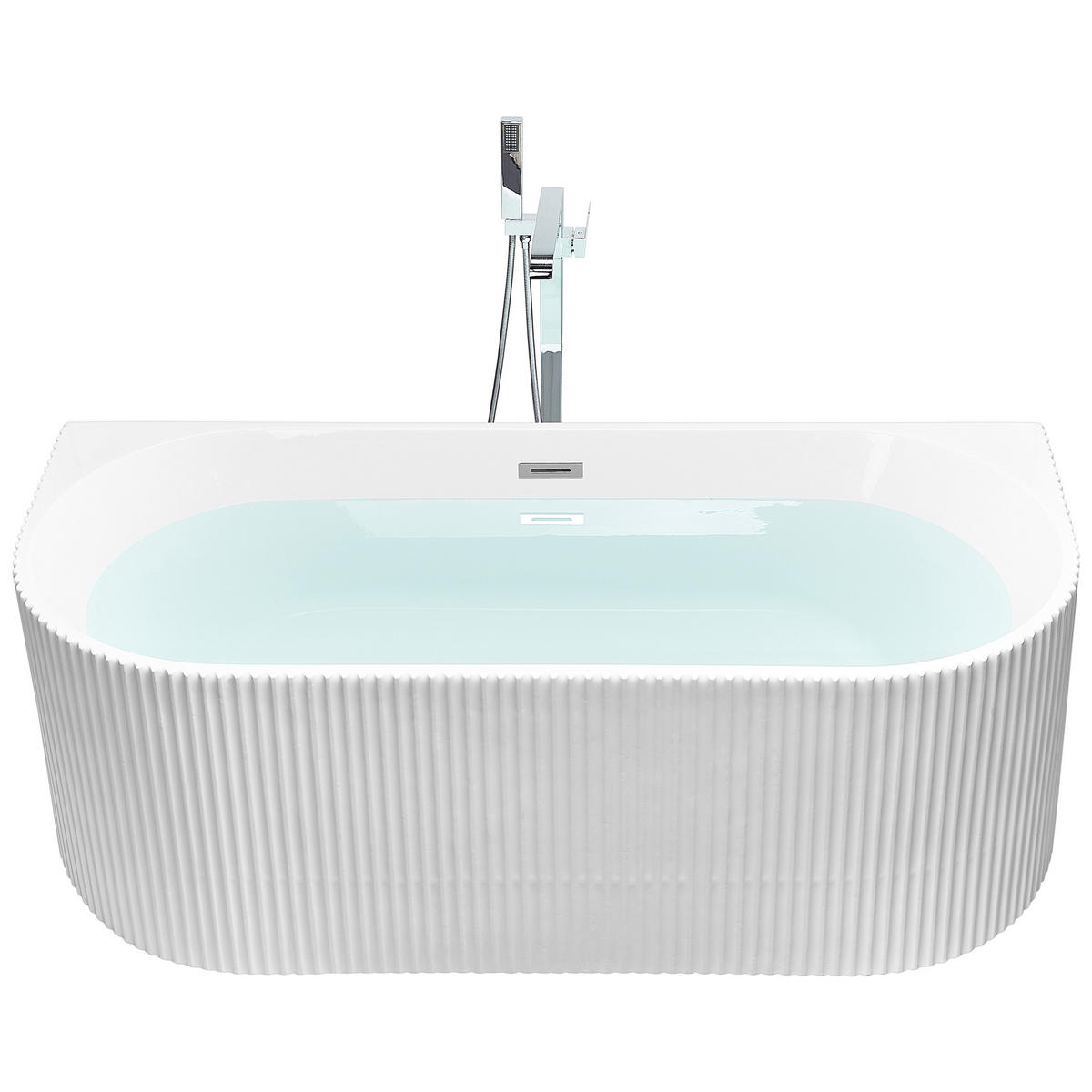 BADEWANNE 73x167x59 cm weiß Gocta - Weiß, Kunststoff (73/59/167cm) - Beliani