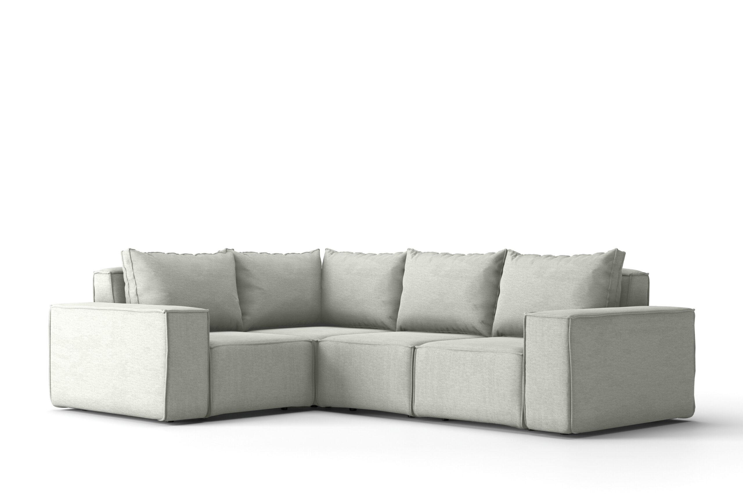 GARTENECKSOFA Für Den Garten SONNE Hellgrau Rechts - Hellgrau, Holz (181/73/246cm) - Kaiser Möbel