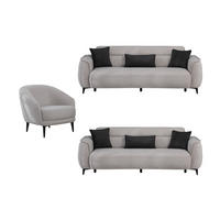 SITZGARNITUR Cordoba, Beige Stellvariante 3+2+1 - Beige, Holzwerkstoff/Kunststoff (245/85/104cm)