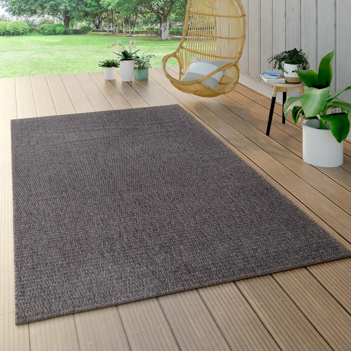 OUTDOORTEPPICH 80/150 cm Waregem 624 - Anthrazit, Textil (80/150cm) - Paco Home
