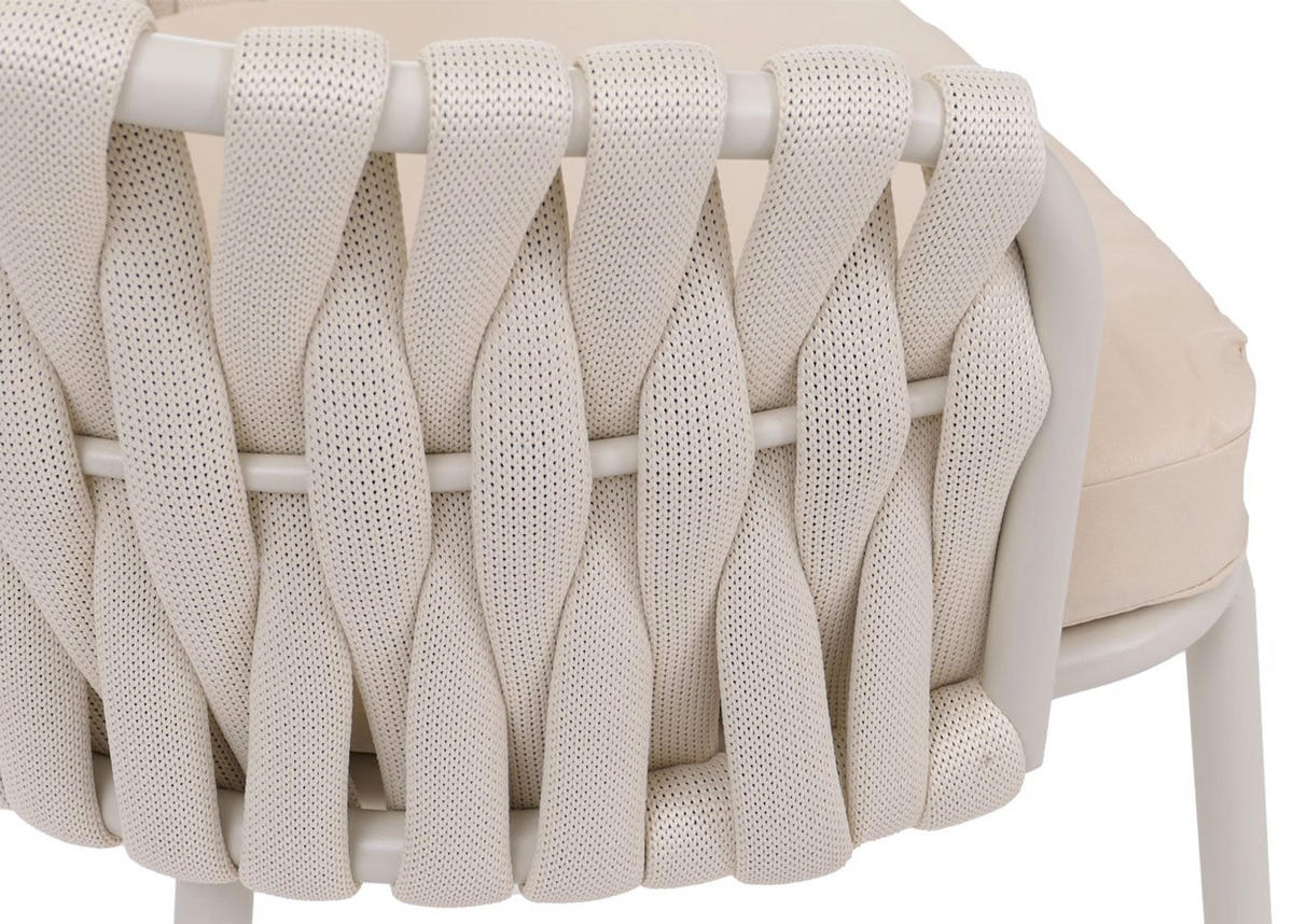 ZÁHRADNÁ STOLIČKA Krémovo biela - krémová, kov (56/71/57cm) - MCW