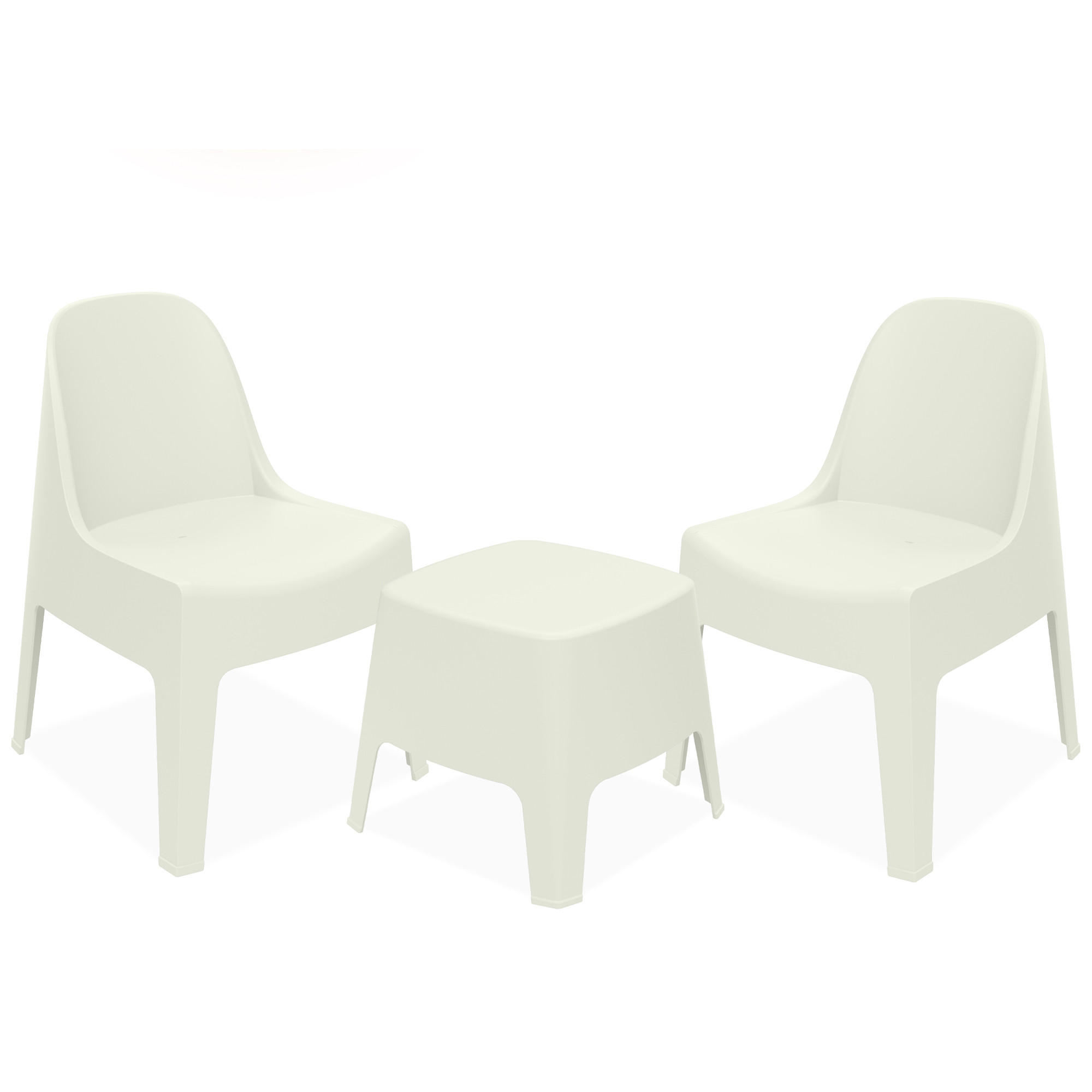 GARTENMÖBEL-SET MALUS, 3-tlg - Beige, Kunststoff - KONSIMO®