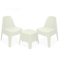 GARTENMÖBEL-SET MALUS, 3-tlg - Beige, Kunststoff - KONSIMO®