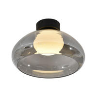 DECKENLEUCHTE Théoria, Rauchgrau und Weiß, 16cm - Grau, Glas (16/33/33cm) - KOSILUM