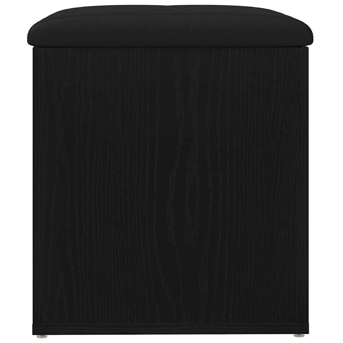 SITZBANK Jona mit Stauraum Schwarz Eichen-Optik 42x42x45 cm - Schwarz, Holz (42/45/42cm) - DELUKE