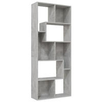 BÜCHERREGAL 67/24/161 cm aus Holzwerkstoff Betongrau - Hellgrau, Holz (67/161/24cm) - vidaXL