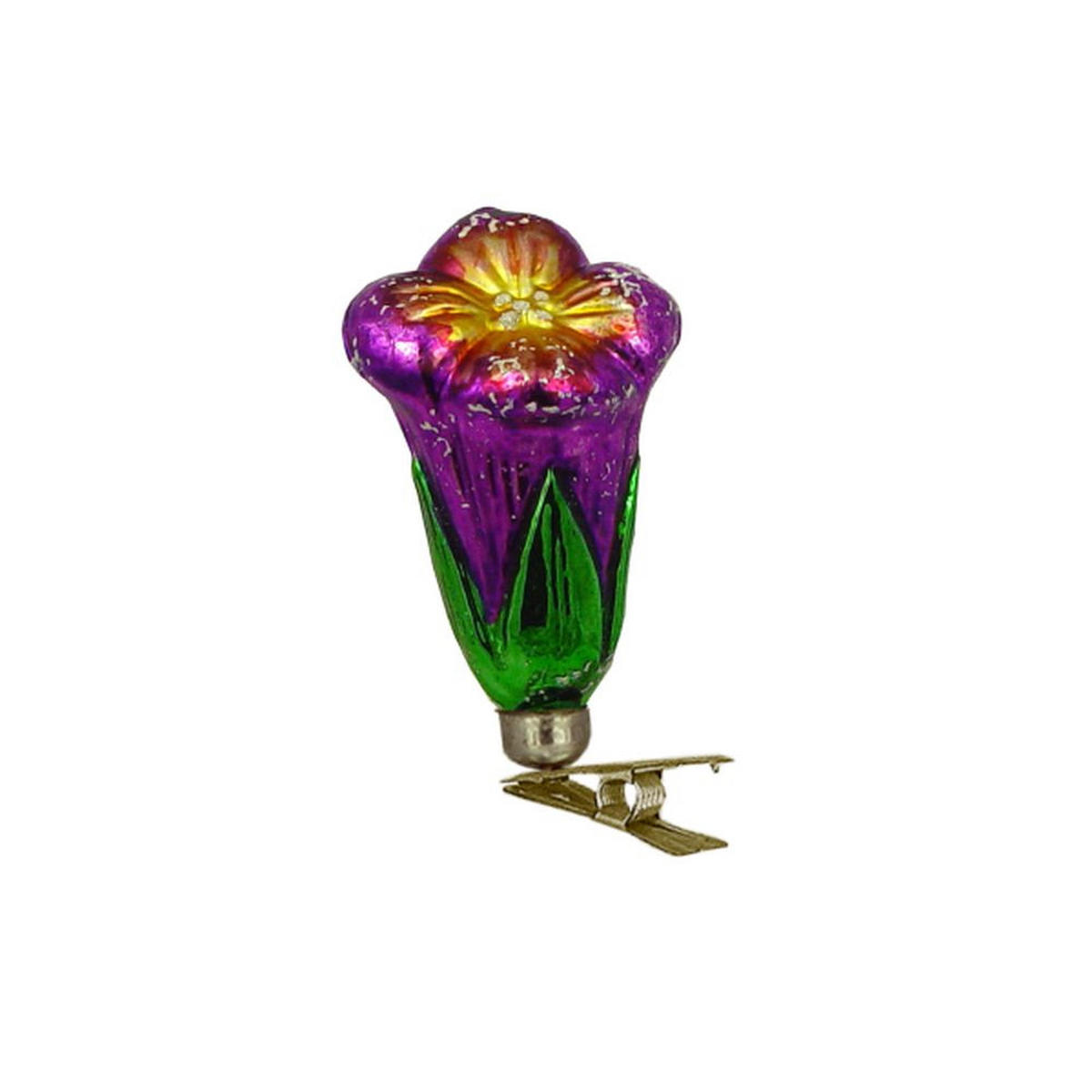 CHRISTBAUMSCHMUCK Blüte fuchsia 8 cm - Multicolor, Metall (0.1/8/0.1cm)