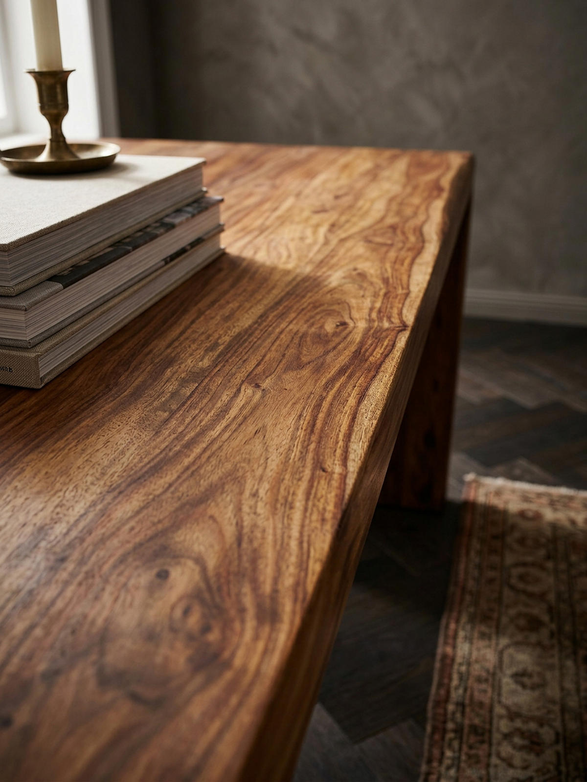 SCHREIBTISCH Massivholz Stauraum Abgerundete Ecken, Braun 160x80x76 cm - Braun, Holz (80/160/76cm) - KADIMA DESIGN