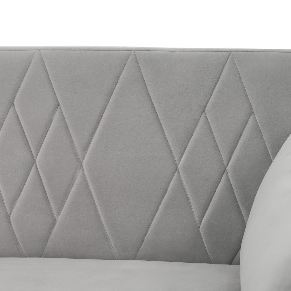 2-SITZER SCHLAFSOFA Samt Grau mit 3-fach verstellbarer Rückenlehne - Grau, Holz/Holzwerkstoff (180/82/75cm) - WISHDOR