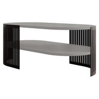 COUCHSITCH Fikoli Oval II - Schwarz/Grau, Holzwerkstoff/Metall (100/50/40cm) - MIRJAN24