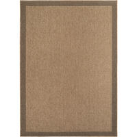 TEPPICH In-/Outdoor Jute-Optik Flachgewebe Bordüre Polypropylen Beige Rechteckig 140x200 - Beige, Textil (140/200cm) - KADIMA DESIGN