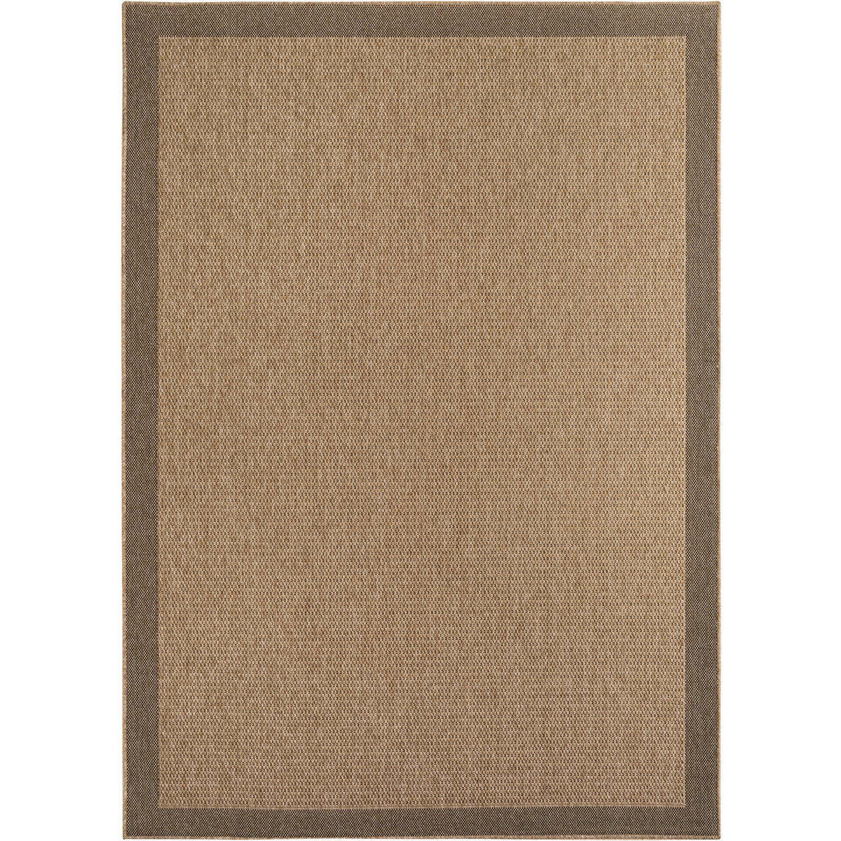 TEPPICH In-/Outdoor Jute-Optik Flachgewebe Bordüre Polypropylen Beige Rechteckig 140x200 - Beige, Textil (140/200cm) - KADIMA DESIGN