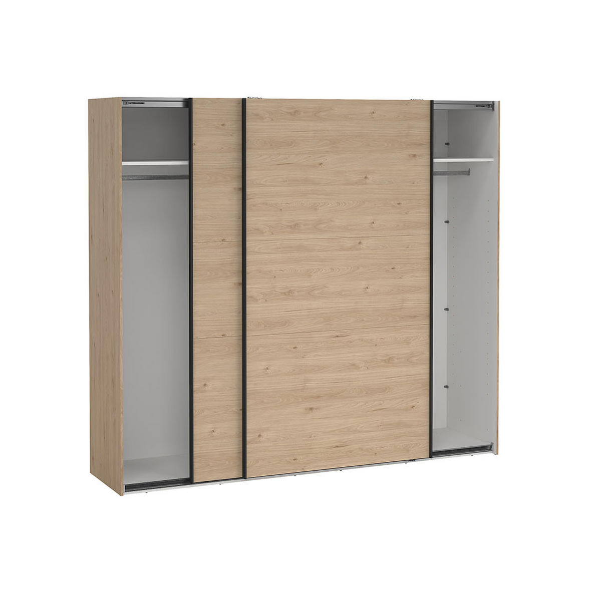 SCHIEBETÜRENSCHRANK, Como, Eiche, Holzwerkstoff, 244 x 67 x 221 cm - Eichefarben, Holzwerkstoff (244/221/67cm) - ebuy24
