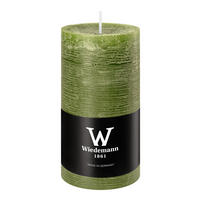 STUMPENKERZE Rustik Marble Style Olive 120 x Ø 58 mm, 1 Stück - Olivgrün, Paraffin (6/12cm) - Wiedemann Kerzen