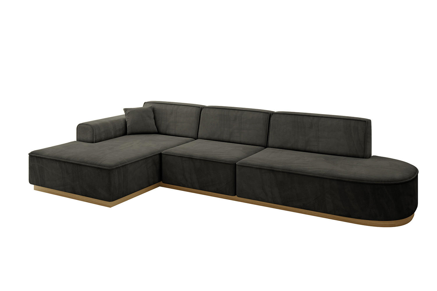 Altdecor Ecksofa Schwarz 327x165 cm