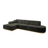 ECKSOFA Ottomane Links IREA-L2-v2 - 327x165x80 cm Schwarz - Schwarz, Holzwerkstoff/Textil (327/165cm) - ALTDECOR
