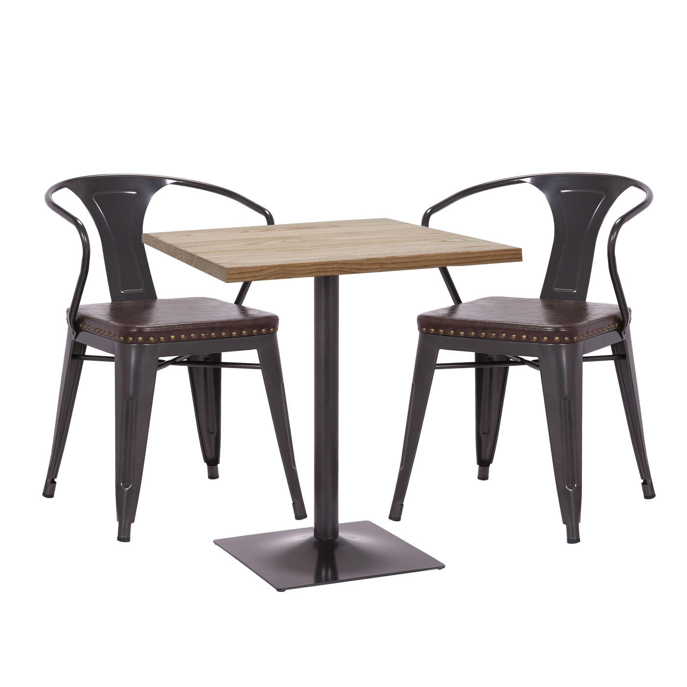 BISTROTISCH eckig Braun - Braun, Holz (70/75/70cm) - MCW