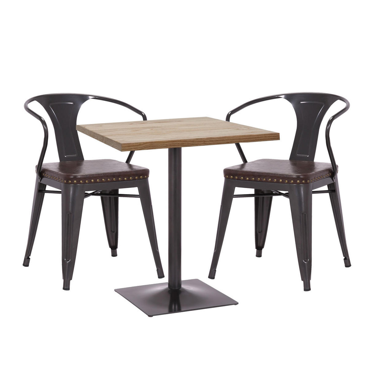 BISTROTISCH eckig Braun - Braun, Holz (70/75/70cm) - MCW