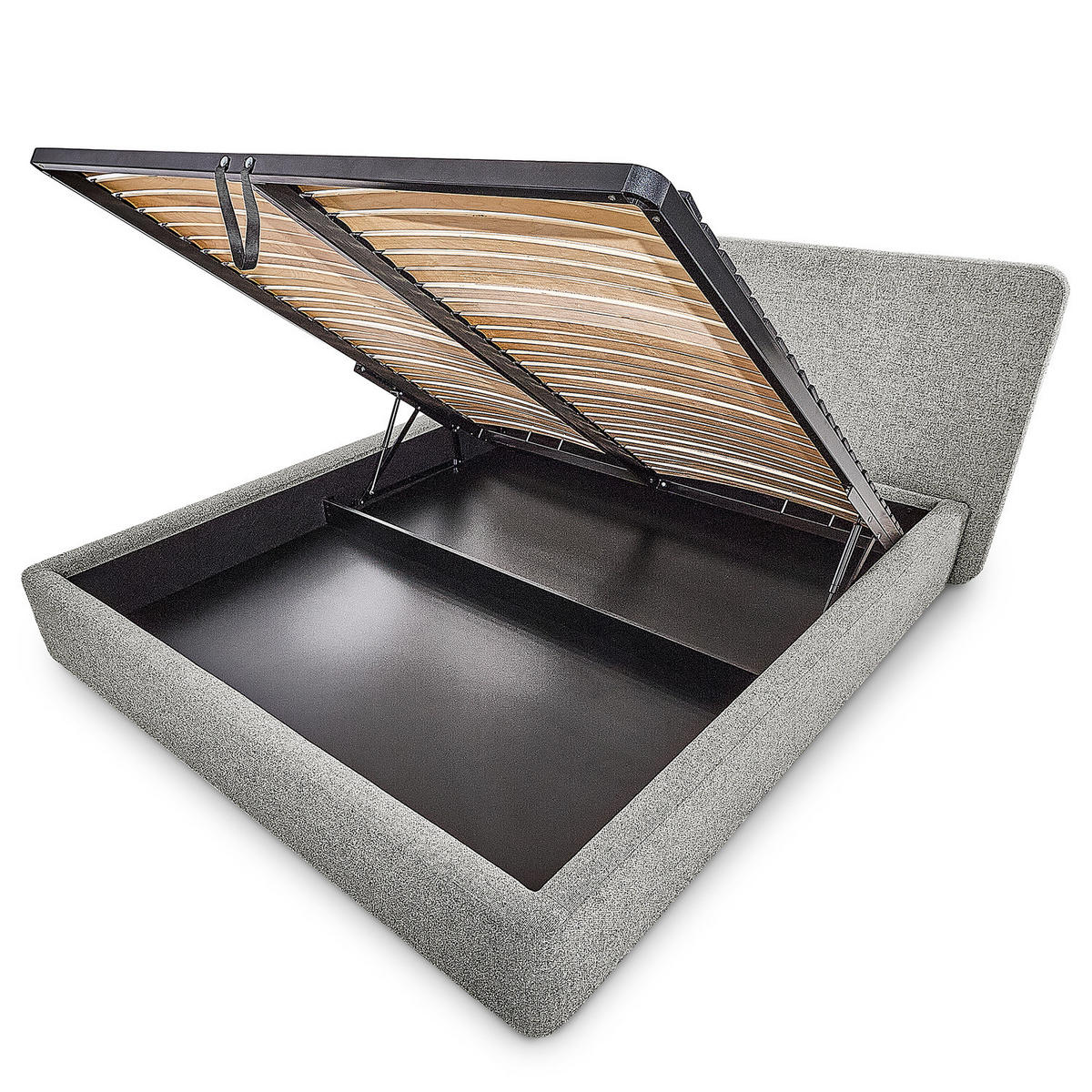 POLSTERBETT - Grau, Textil (140/200cm) - home24