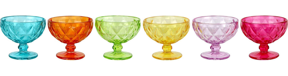 COCKTAILGLÄSER Splash of colours 6er-Set - Multicolor, Glas (1L) - FURNARO