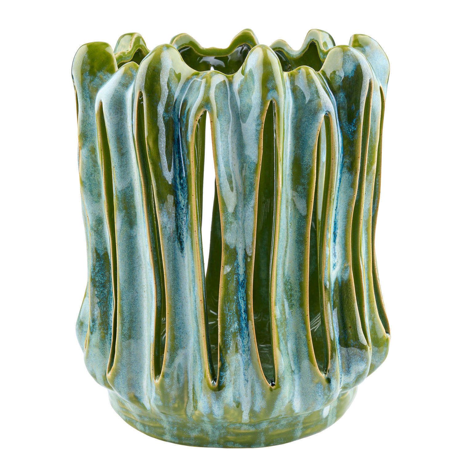 WINDLICHT Hazy Shades 23cm - Grün, Keramik (20/23/20cm) - Butlers