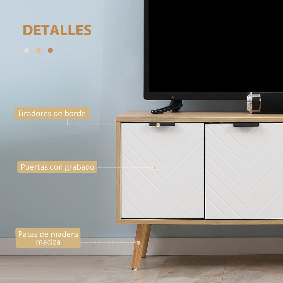 TV-MÖBEL Braun 1 Stück - Braun, Holzwerkstoff (110/48.8/39cm) - GiPP