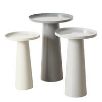KAFFEETISCHE 3er-Set Beistelltische Jacky Grau - Grau, Metall (38/38/55cm) - Boltze Home