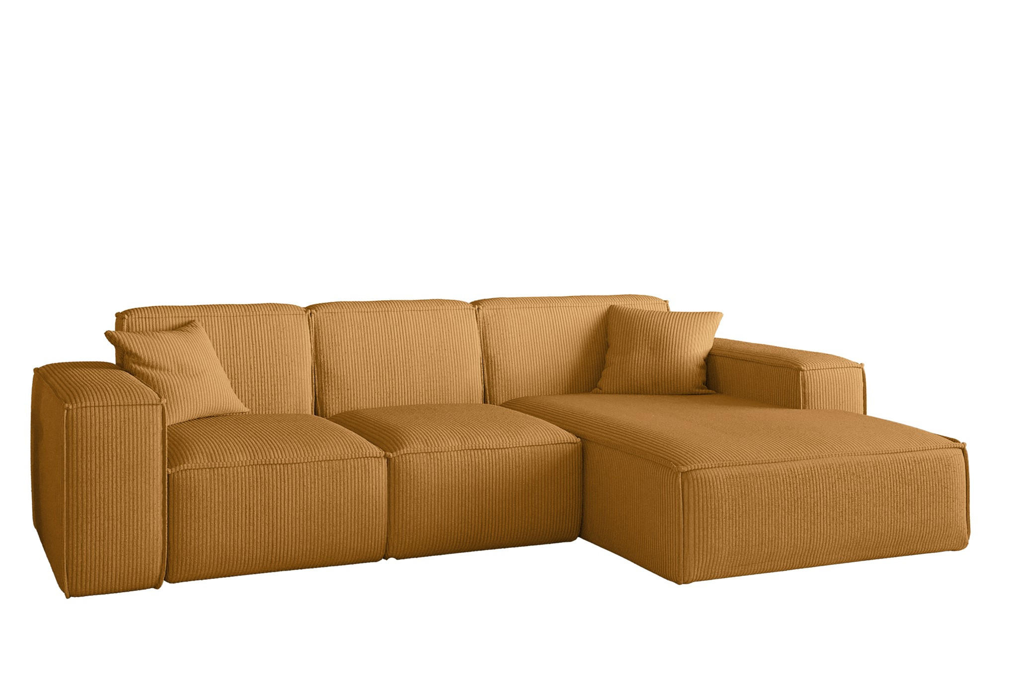 Fun Möbel Ecksofa Currygelb 266x165 cm