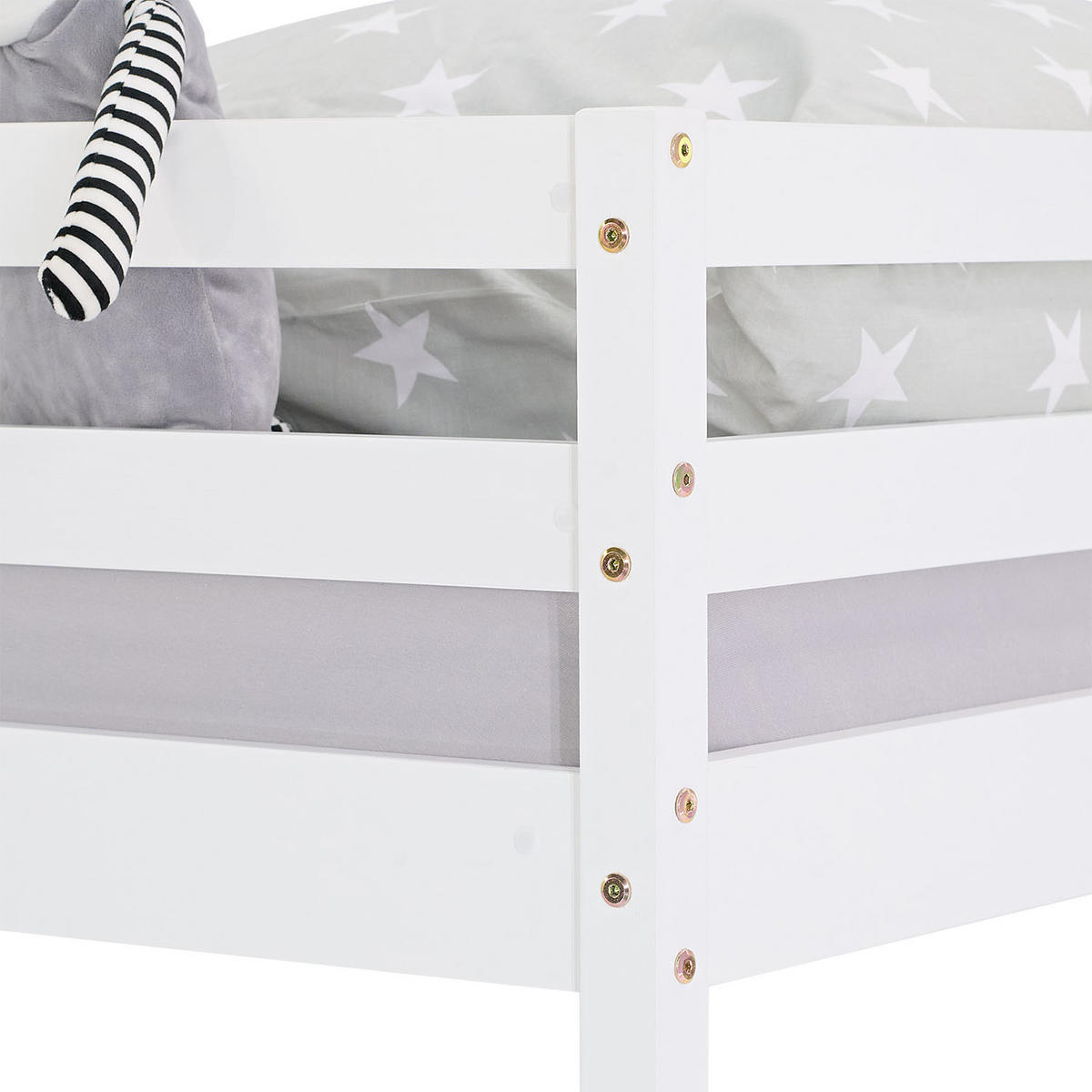 ETAGENBETT mit Matratzen 90/200 cm Weiß - Weiß, Holz - Homestyle4u