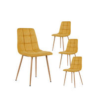 ESSZIMMERSTUHL Ailan Senf / Gelb 43 cm x 88 cm 4er-Set - Dunkelgelb, Textil (43/88/56cm) - Klast Home