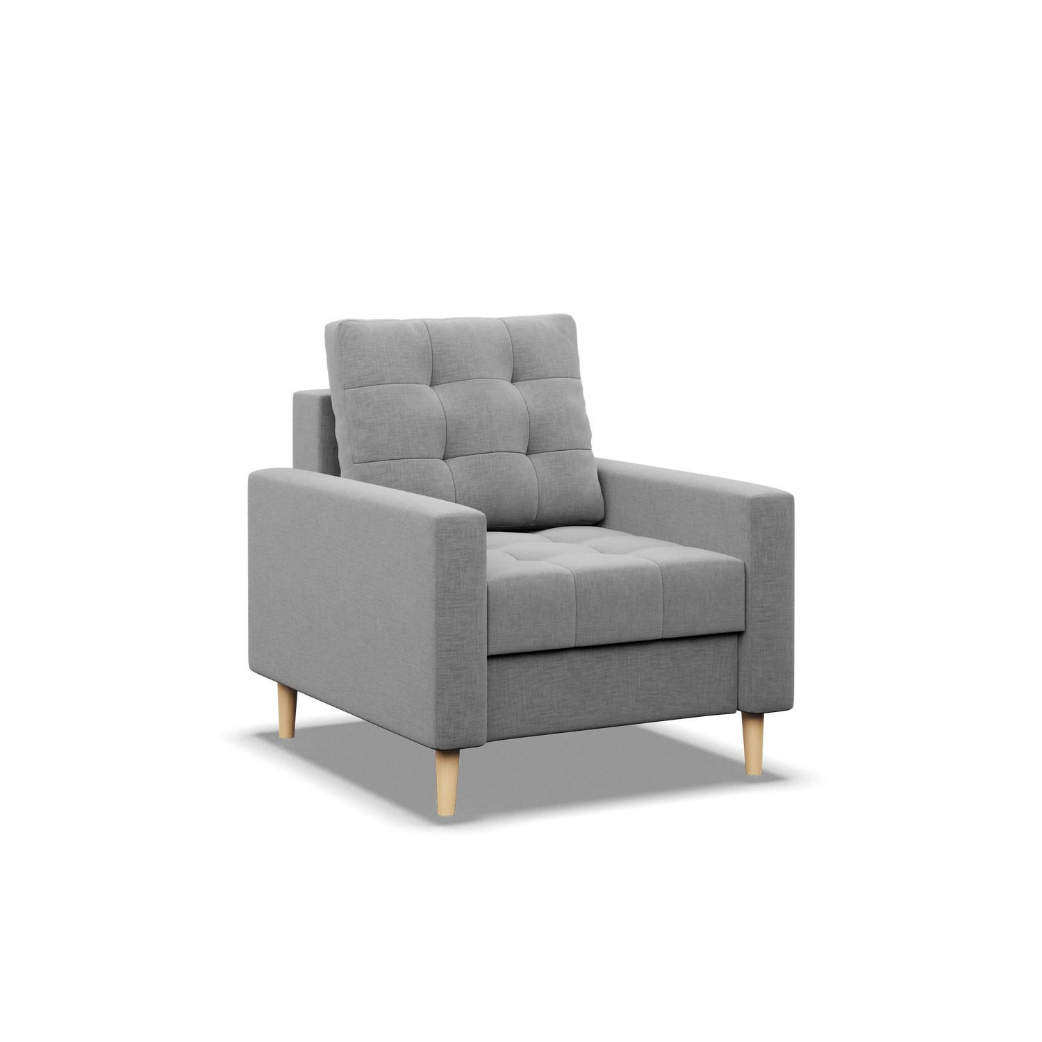 POLSTERSESSEL ELMA, BONELL, Grau - Grau, Textil (75/92/92cm) - Mebligo